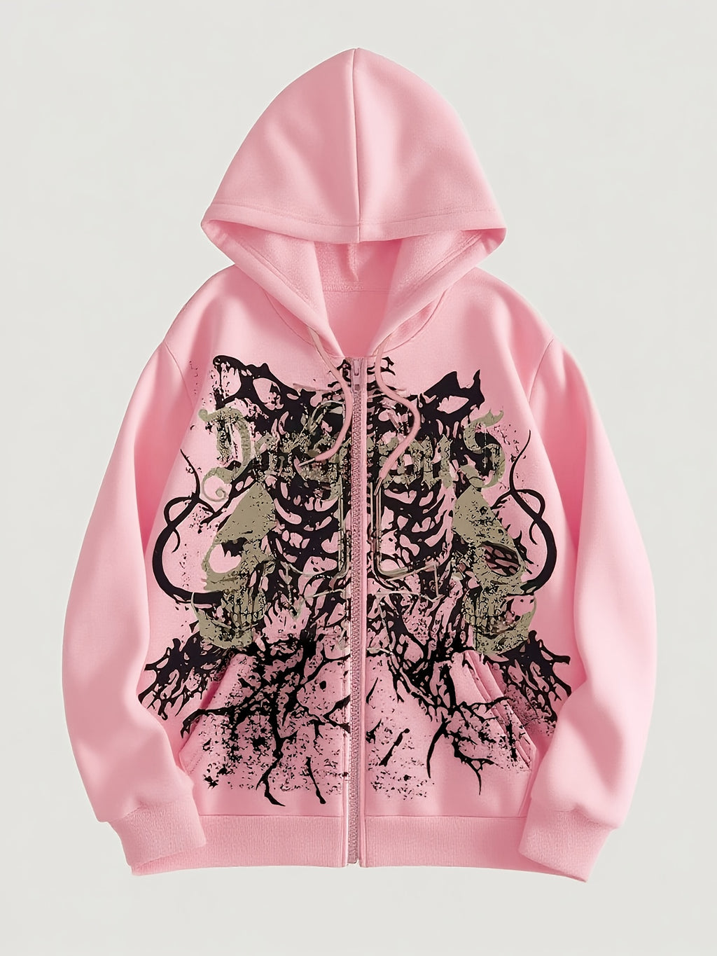 Trendy Pattern Women's Fashion Hooded Sweatshirt, Available in Christmas Red