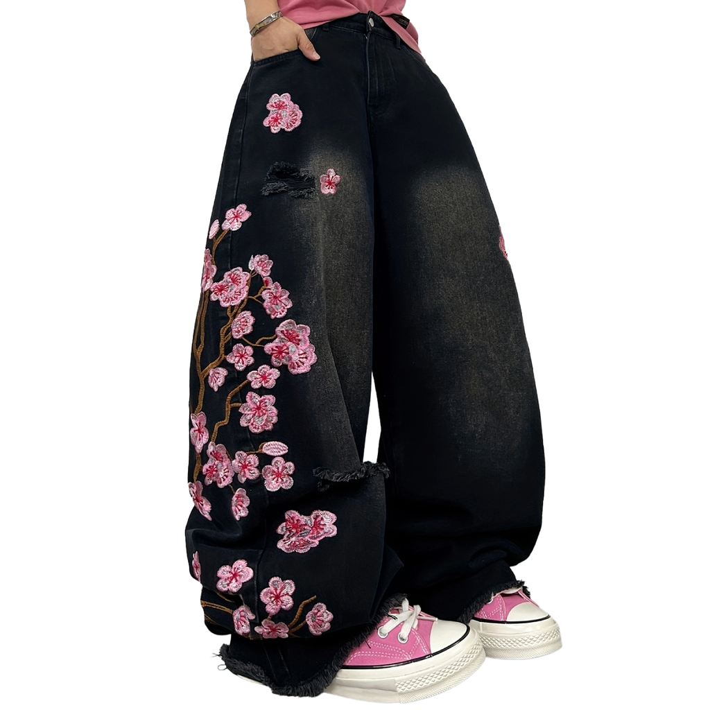 Jeansy „FLOWERS”