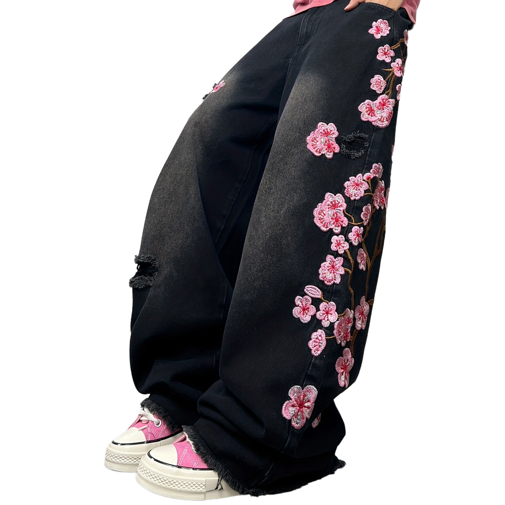 Jeansy „FLOWERS”