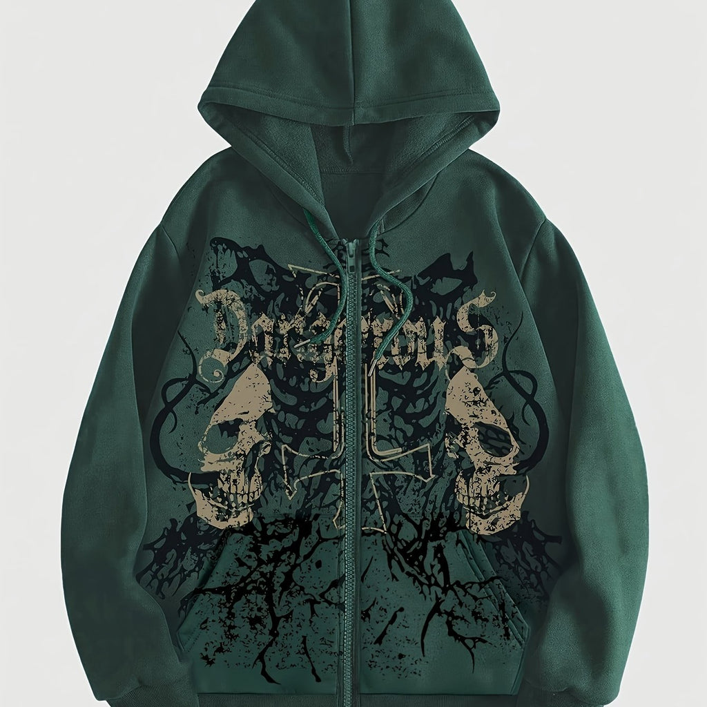 Trendy Pattern Women's Fashion Hooded Sweatshirt, Available in Christmas Red