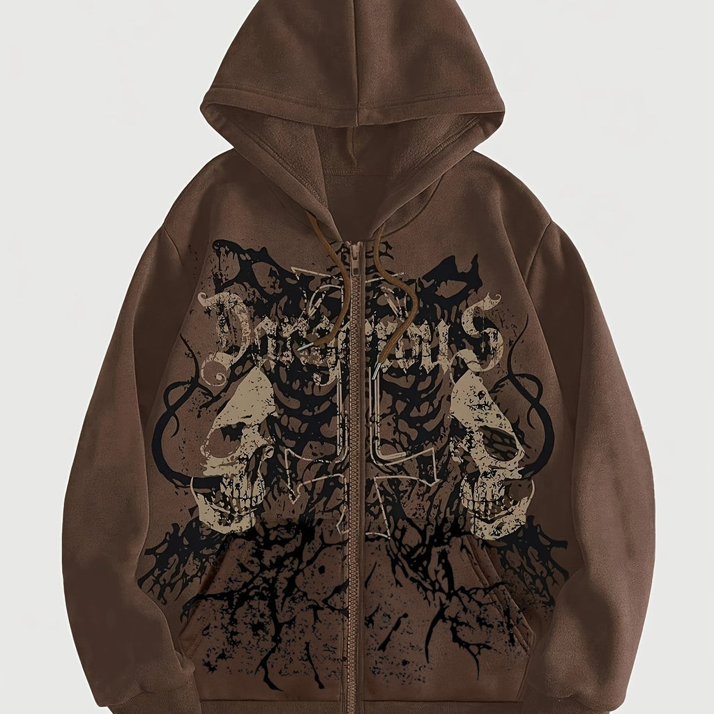 Trendy Pattern Women's Fashion Hooded Sweatshirt, Available in Christmas Red