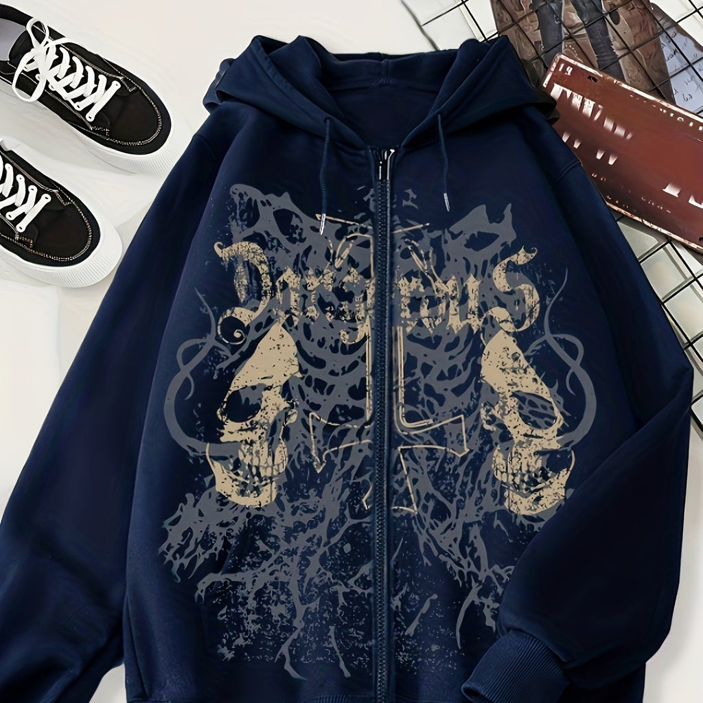 Trendy Pattern Women's Fashion Hooded Sweatshirt, Available in Christmas Red