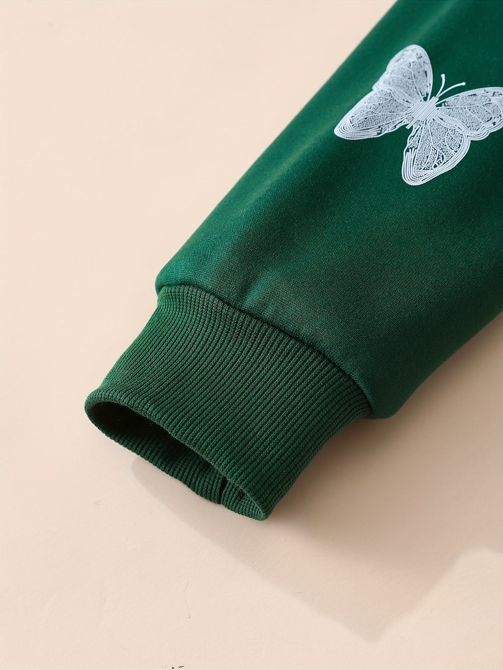 Y2K Butterfly Pattern Zip Up Hoodie, Casual Long Sleeve Drop Shoulder Hoodie, Women's Clothing